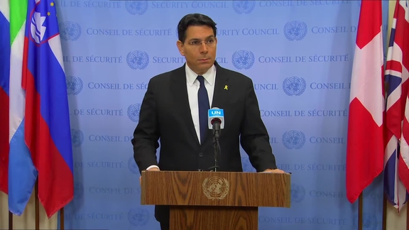 Danny Danon (Israel) on the situation in Middle East - Security Council Media Stakeout (Middle East; Other matters)