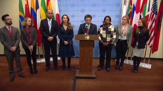 Joint stakeout delivered by Ishikane Kimihiro (Japan) on Syria's chemical weapons - Security Council Media Stakeout