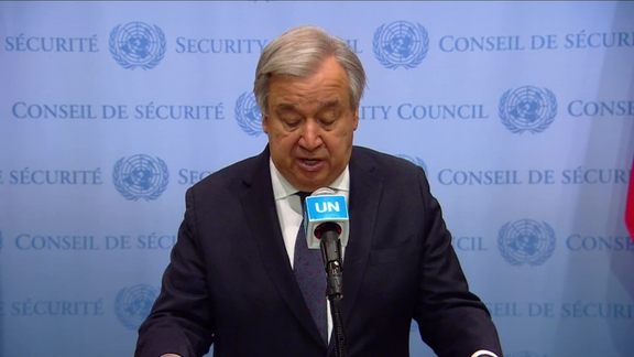 António Guterres (UN Secretary-General) on the Situation in Sudan- Security Council Media Stakeout