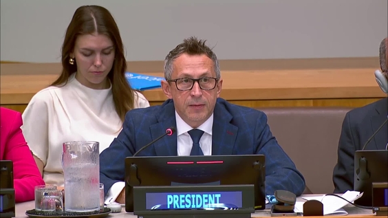 Rein Tammsaar (UNICEF) at the (1st plenary meeting) UNICEF Executive Board, 2026 Annual Session