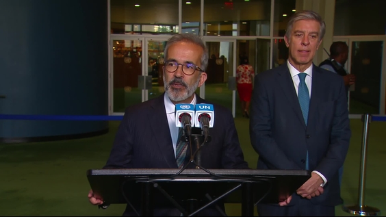Paulo Rangel (Portugal) on Election of non-permanent members of the Security Council - Media Stakeout
