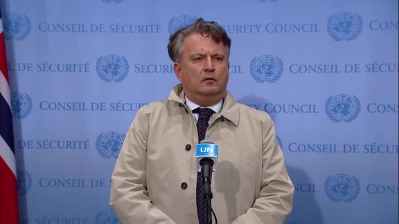 Sergiy Kyslytsya (Ukraine) on Ukraine- Security Council Media Stakeout