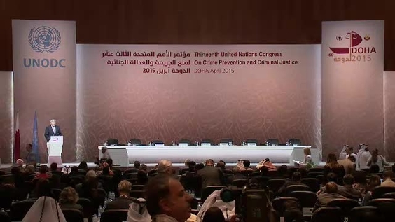 Closure of the Congress - 13th UN Crime Congress, Doha 2015, 14th plenary Meeting