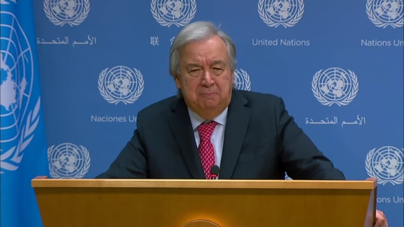 UN Secretary-General António Guterres on the situation in the Middle East - Press Conference