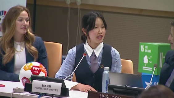 Bea Kim: Pro Snowboarder Bea Kim advocates for climate action | United Nations