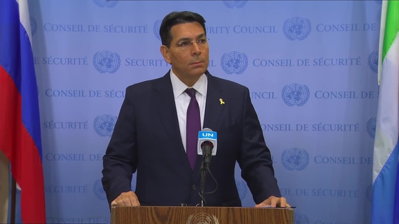 Danny Danon (Israel) on Israeli victims of the October 7th attack and other topics - Security Council Media Stakeout