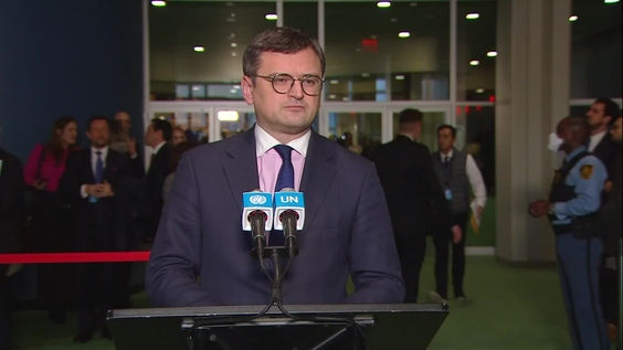 Dmytro Kuleba (Ukraine) on General Assembly Vote - General Assembly Media Stakeout