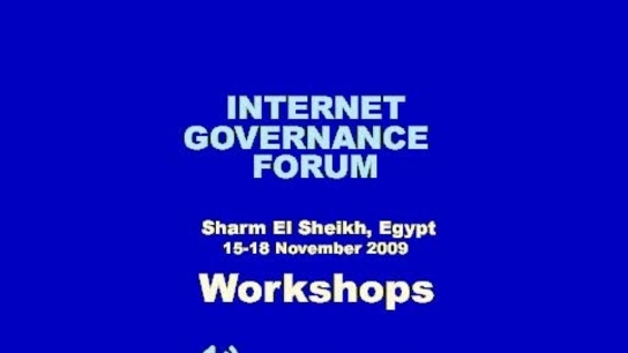Workshop 106, 4th meeting of the Internet Governance Forum