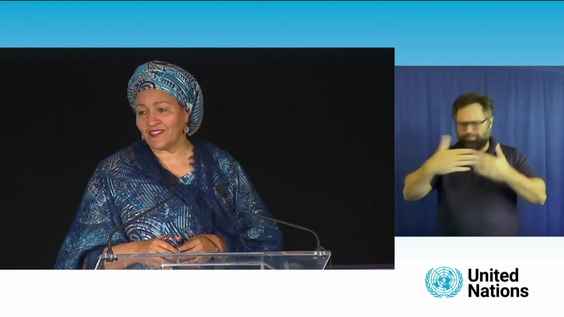 أمينة ج. محمد (نائبة الأمين العام) حول حاملي شعلة أهداف التنمية المستدامة: المشاركة الهادفة للشباب وخطة عام 2030 (عطلة نهاية الأسبوع للعمل على أهداف التنمية المستدامة، يوم الحشد، الشباب)