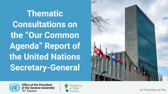 Common Agenda consultation 1: "Accelerating and scaling up the Sustainable Development Goals, leaving no-one behind"