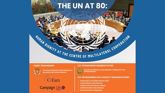 Human Dignity at the centre of Multilateral Cooperation.