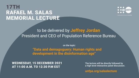 17th Rafael M. Salas Memorial Lecture "Data and demagoguery: Human rights and development in the disinformation age"