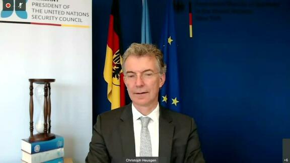 Virtual Media Stakeout by Security Council President