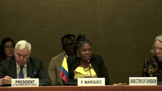 Francia Marquez (Colombia) - 1st Session of the Permanent Forum on People of African Descent