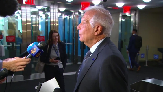 Josep Borrell (EU) on &quot;Peace Day Effort&quot; Ministerial-level meeting - General Assembly Media Stakeout