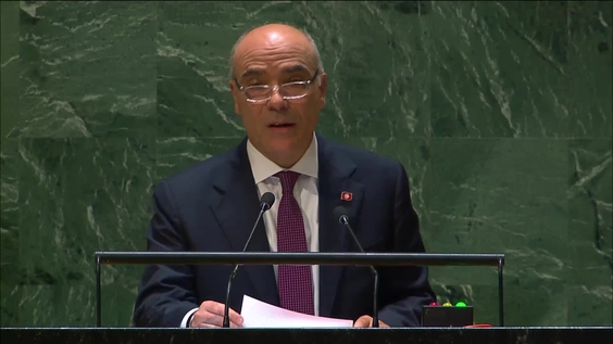 Tunisia - Minister for Foreign Affairs Addresses General Debate, 78th Session