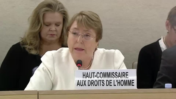 Michelle Bachelet (OHCHR) - 1st Meeting, 39th Regular Session Human Rights Council 