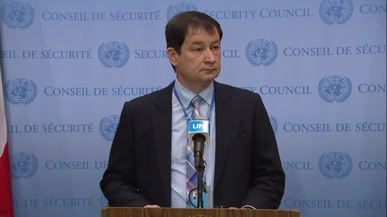 Dmitry Polyanskiy (Russia) on the situation in Ukraine - Security Council Media Stakeout