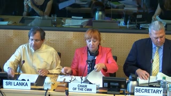 Consideration of Sri Lanka - 333rd Meeting 25th Session of Committee on Migrant Workers