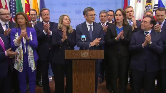 Joint Stakeout delivered by Dmytro Kuleba (Ukraine) on the situation in Ukraine - Security Council Media Stakeout