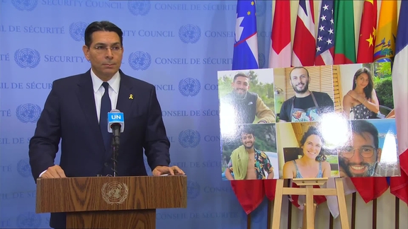 Danny Danon (Israel) on the situation in Gaza - Security Council Media Stakeout