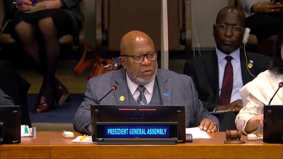 Dennis Francis (General Assembly President) at the Opening, 2nd plenary meeting - 62nd Session of the Commission for Social Development (CSocD62)