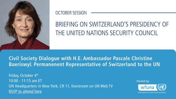 Civil Society Organizations Dialogue with United Nations Security Council President Pascale Christine Baeriswyl (Switzerland)