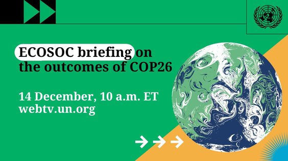 ECOSOC Informal Briefing on the outcomes of the United Nations Climate Change Conference (COP26)