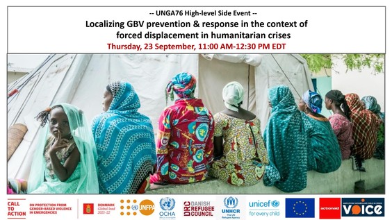 Localizing GBV prevention and response in the context of forced displacement in humanitarian crises