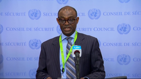 Al-Harith Idriss Al-Harith (Sudan) on the situation in the Country - Security Council Media Stakeout