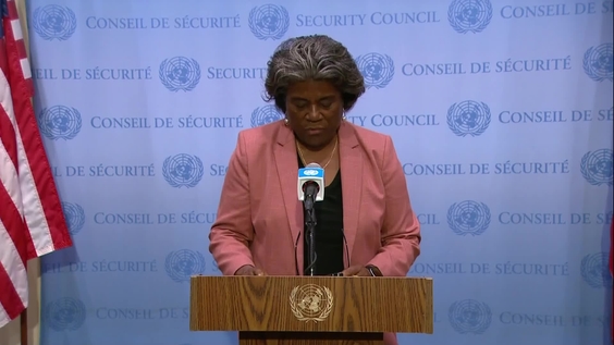 Linda Thomas-Greenfield (USA) on the situation in Syria - Security Council Media Stakeout