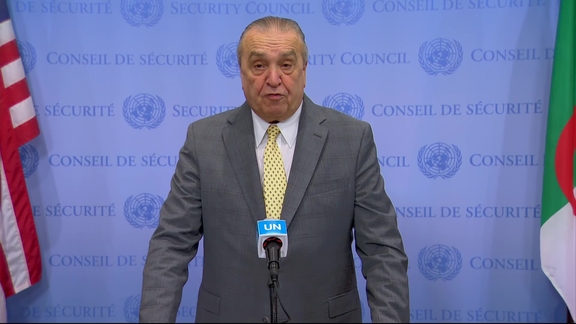 Amar Bendjama (Algeria) on Lebanon - Security Council Media Stakeout