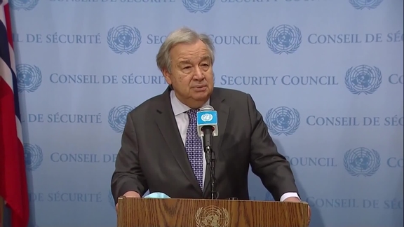 António Guterres (UN Secretary-General) on Ethiopia- Media Stakeout