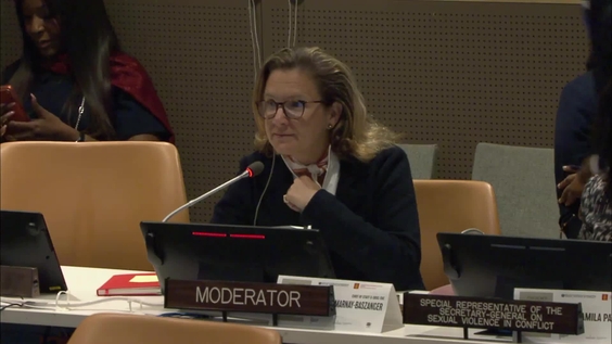 High-Level Side Event on the Occasion of the Security Council Open Debate on Conflict-Related Sexual Violence