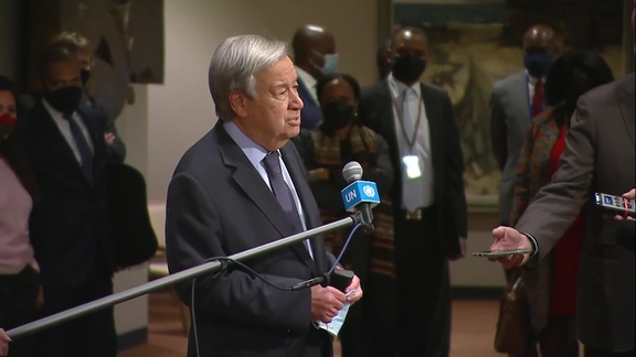 António Guterres (UN Secretary-General) on Ethiopia- Security Council Media Stakeout