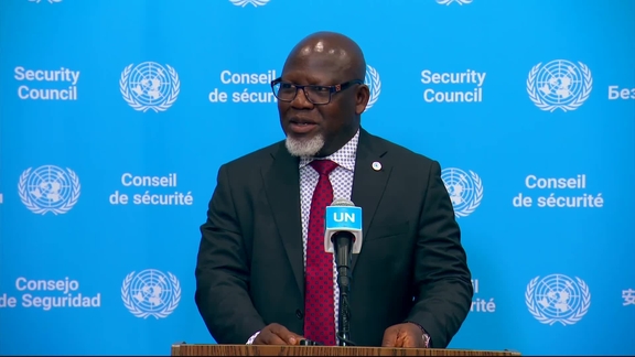 Zénon Mukongo Ngay (Democratic Republic of the Congo/Security Council President) on the interactive dialogue with Secretary-General candidates - Security Council Media Stakeout