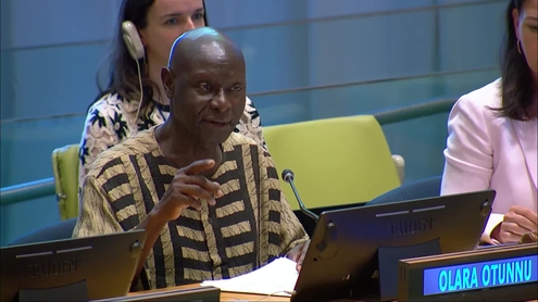 Olara Otunnu (Candidate for UN Secretary-General) at the Interactive dialogue for the position of the next Secretary-General of the United Nations