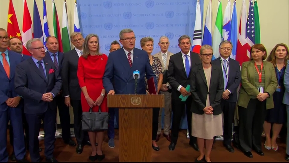 Joint stakeout on the violation of Polish airspace - Security Council Media Stakeout