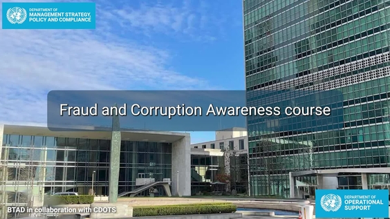 New Course on Raising Awareness on Fraud and Corruption 2023