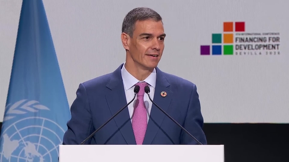 Pedro Sánchez (Spain) at the Opening of the 4th International Conference on Financing for Development FFD4 (Sevilla, Spain)