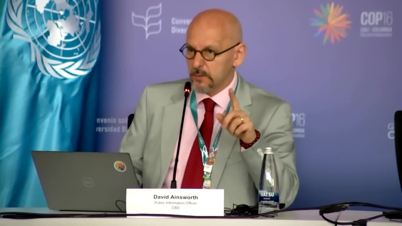 Daily Press Briefing at COP 16 – United Nations Biodiversity Conference 2024