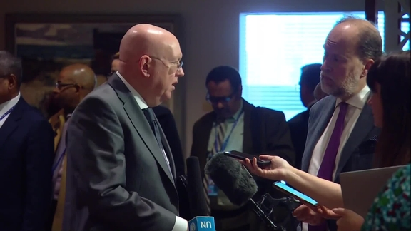 Vassily Nebenzia (Russian Federation) on the Situation in Libya and Sudan- Security Council Media Stakeout
