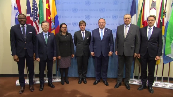 Flag installation ceremony of the newly-elected members of the United Nations Security Council