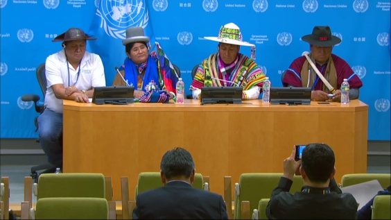 Press Conference: Bolivia's proposals to address the global crisis from the perspective of Indigenous Peoples (Spanish only)