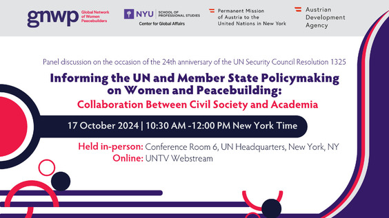 Informing the UN and Member State Policymaking on Women and Peacebuilding: Academe-Civil Society Research Collaboration