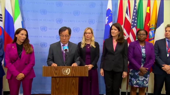 Joint Security Council Media Stakeout: Ambassador Yamazaki Kazuyuki (Japan), joined by Ecuador, France, Guyana, Malta, Mozambique, Republic of Korea, Sierra Leone, Slovenia, Switzerland, UK, and the US on the situation in Afghanistan
