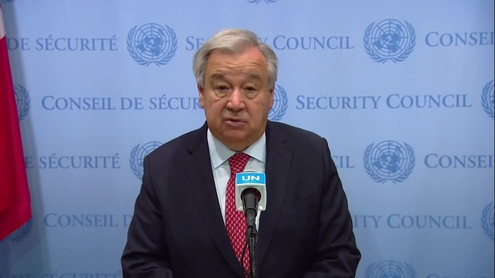 António Guterres (UN Secretary-General) on the situation in Ukraine - Security Council Media Stakeout