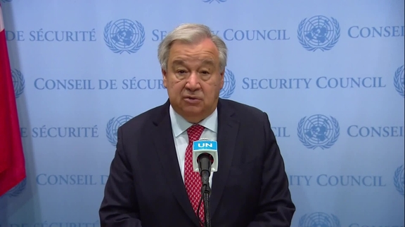 António Guterres (UN Secretary-General) on the situation in Ukraine- Security Council Media Stakeout