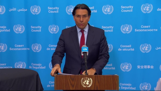 Danny Danon (Israel) on the situation in Iran - Security Council Media Stakeout
