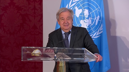 Joint press conference with the UN Secretary-General António Guterres and Austrian Federal President Alexander Van der Bellen